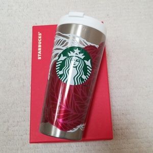 Starbucks double wall insulated floral mug